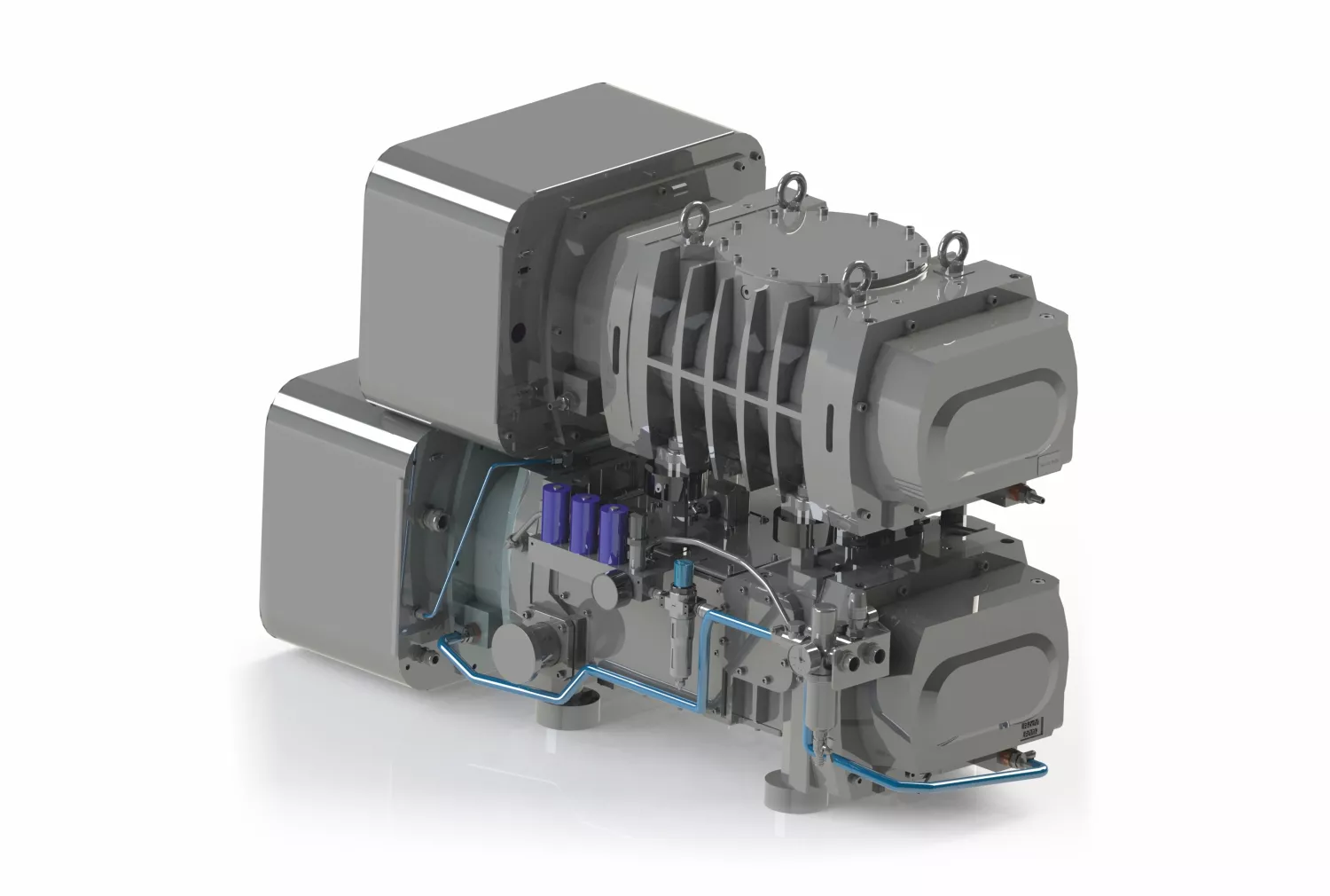 Купить в АО Вакууммаш АВД-2500/650 двухроторный вакуумный агрегат производительностью до 3900 м3/ч при 100 Гц без корпуса ✓ цены от производителя